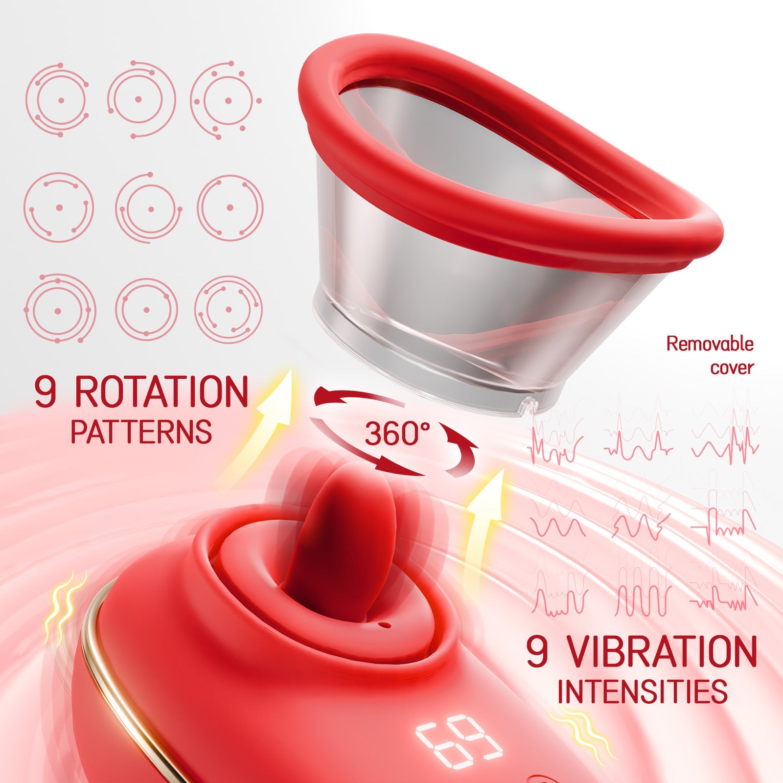 Klitoris Suger Vibrator med slikke- & vibreringsfunktion