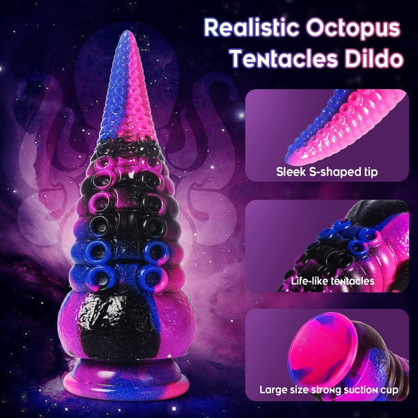 Tentacle Dildo: 8,7" Realistisk Silikone Prostatamassager