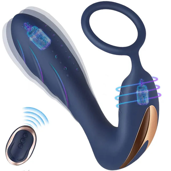 Cock Ring & Prostata Massager - Forsink Ejaculation Silikone Legetøj