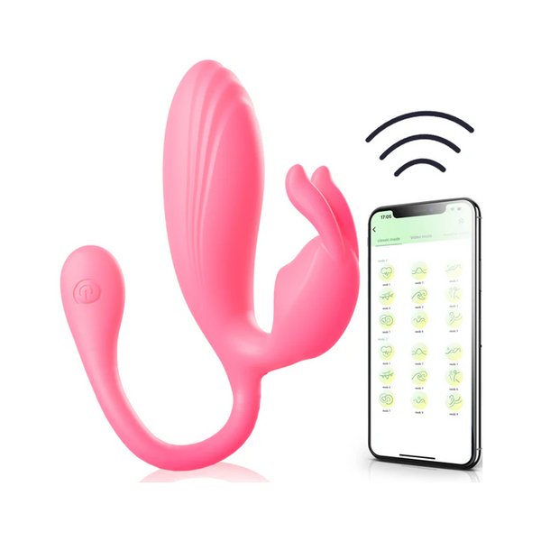 App Klitoris Vibrator med Dobbeltmotorer