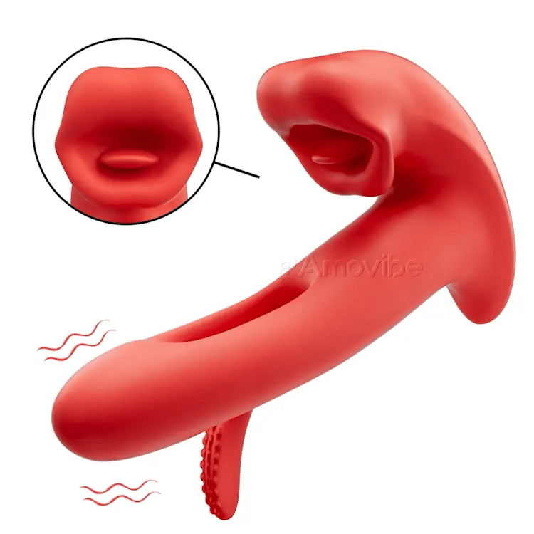 Flappende Klitoris Vibrator med Kyssemund & Vibration