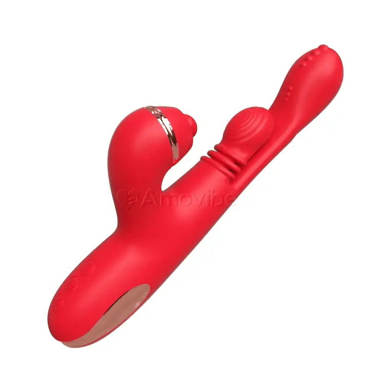 G-punkt Vibrator med Cirkulær Bevægelse Massage, Vibration & 3 Ærmer til Klit Tap, Kildren & Slikken