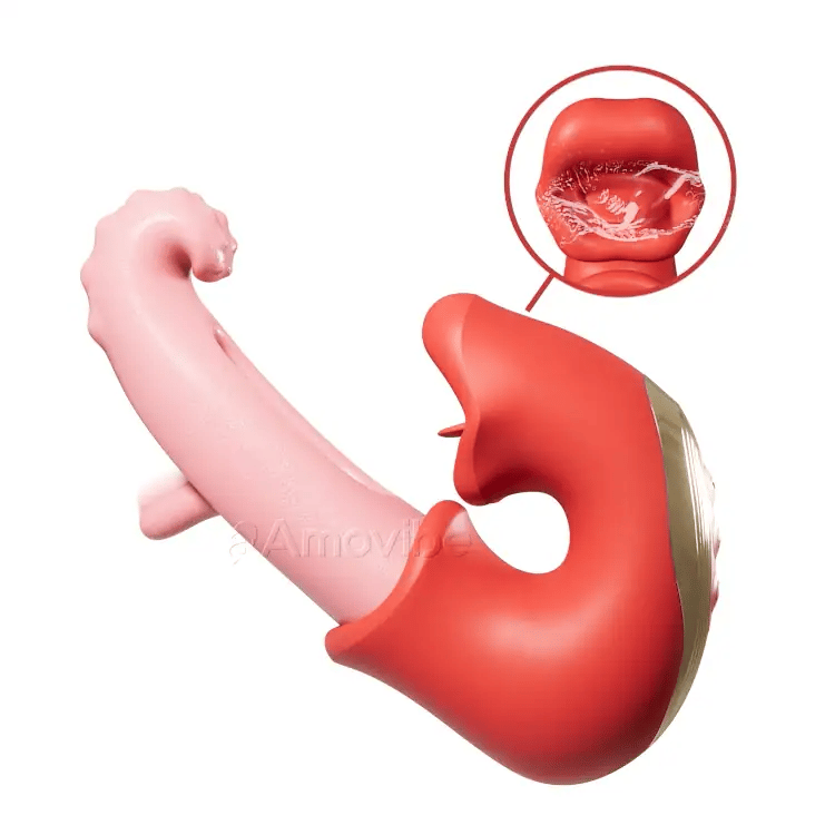 Klitoris Flappende Vibrator – Vandtæt med Slikke- og Drillefunktioner