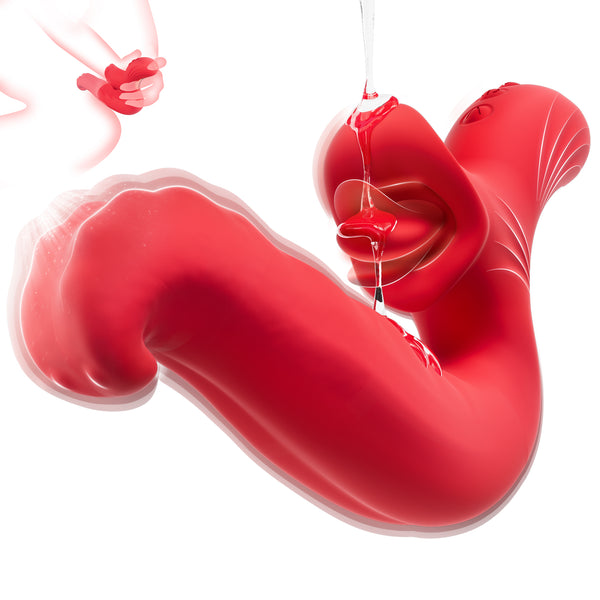 Roterende tunge vibrator – 10 intense tilstande til klitoris- og brystvorteleg