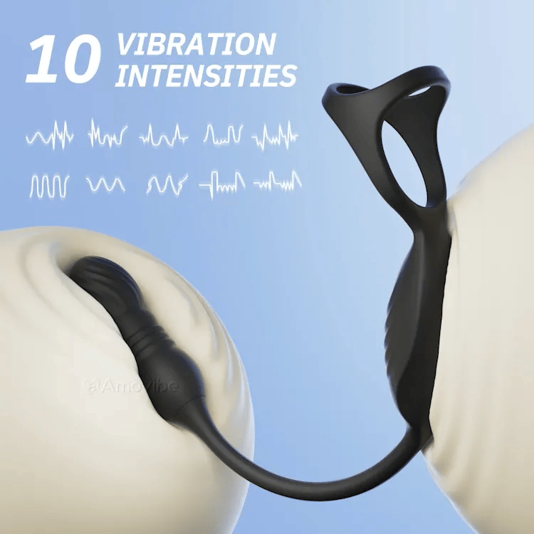 Fjernbetjent Thrusting Prostatamassager med 10 Vibrationsfunktioner