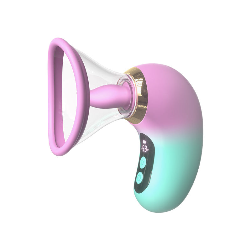 5-i-1 Vibrator med Sugning, Slikning og LCD-kontrol