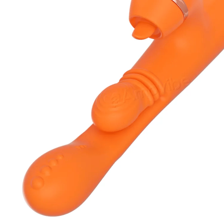 G-punkt Vibrator med Cirkulær Bevægelse Massage, Vibration & 3 Ærmer til Klit Tap, Kildren & Slikken