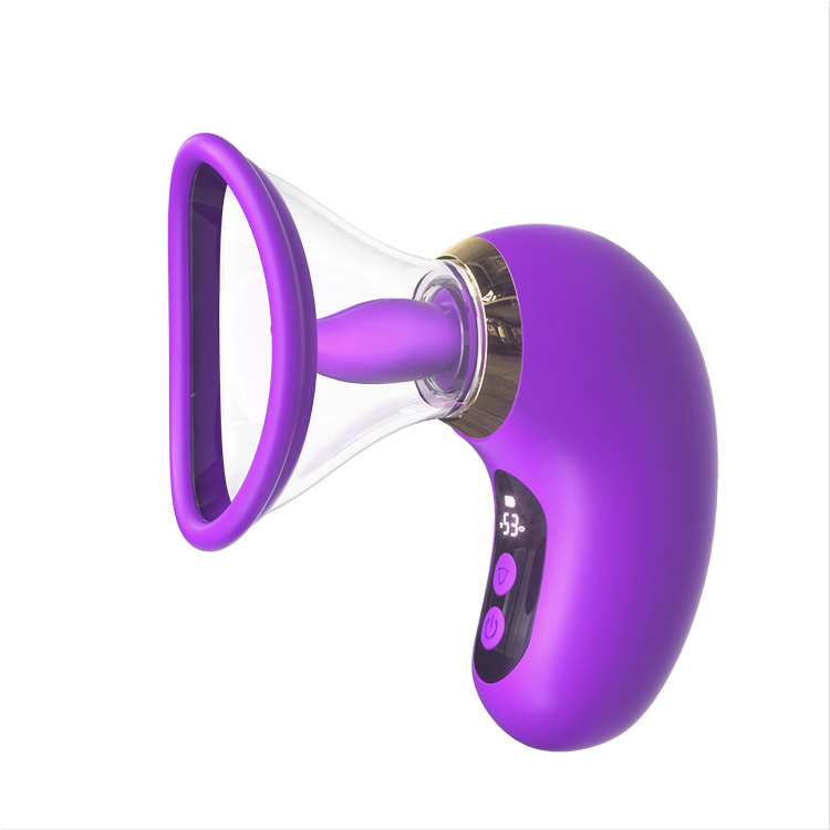 5-i-1 Vibrator med Sugning, Slikning og LCD-kontrol