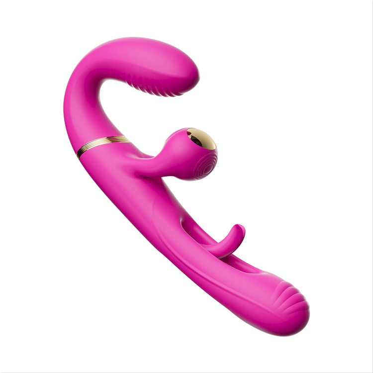 4-motor dobbelt-endet dildo med 10 vibrations- og slagtilstande