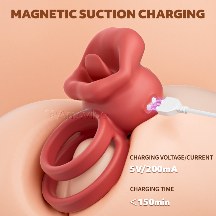 Mund Penisring med Vibrationer