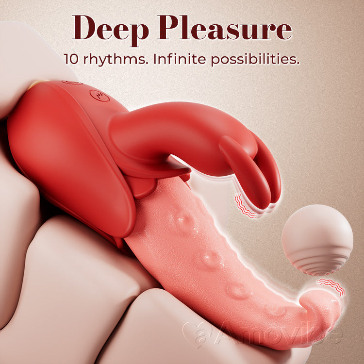 Tongue Vibrator 10 Modes, Dual Stimulation, Whisper-Quiet