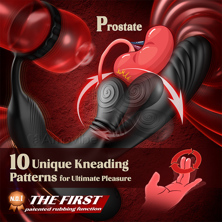Prostata Stimulator med Roterende Funktion og Tredobbelt Vibration