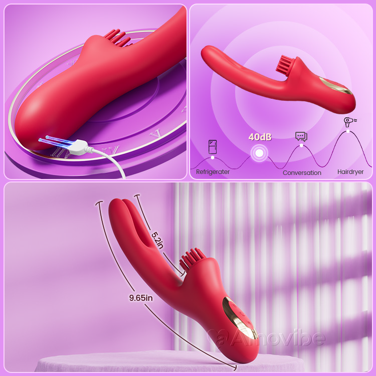Sensuel Kom-Her Kanin Vibrator med Kildende Vibration