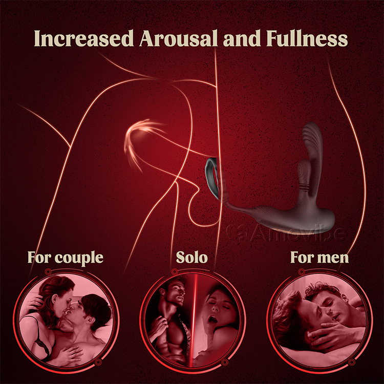 Prostata Stimulator med Roterende Funktion og Tredobbelt Vibration