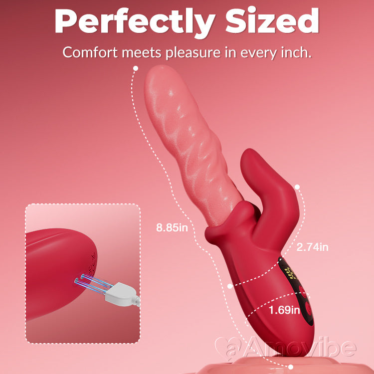Peristaltisk Skubbende Vibrator – Drejende, Klitorisstimulation, Vandtæt