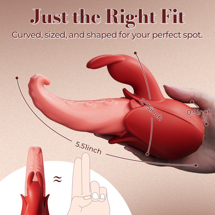 Tongue Vibrator 10 Modes, Dual Stimulation, Whisper-Quiet