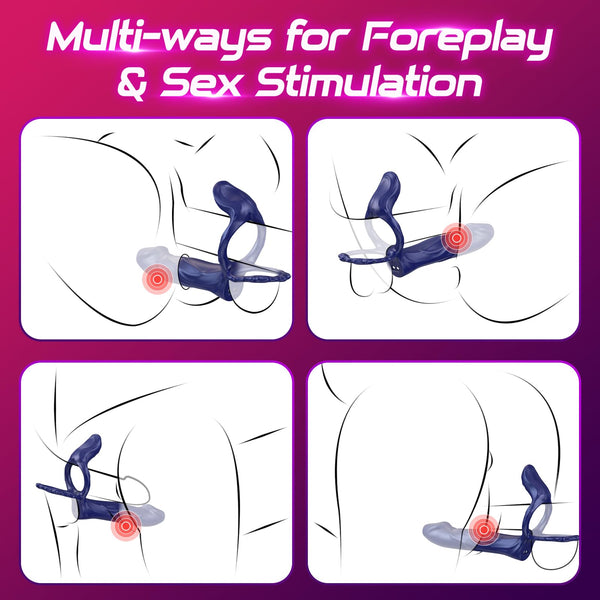 Strap-On Penis & Vibrerende Ærme – Cock Ring til Klitoris- & G-punktsstimulation